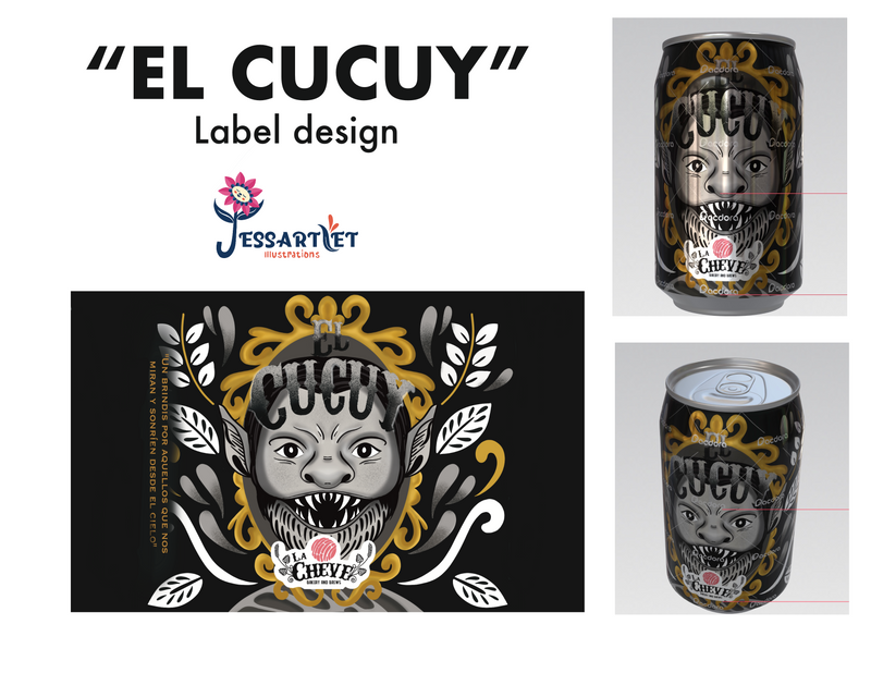 El Cucuy -Can Label Design